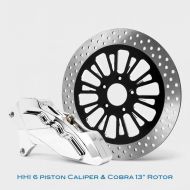 6 Piston Caliper Kit with a Floating Brake Rotor 